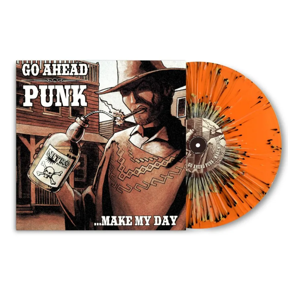 Go Ahead Punk …Make My Day - A Punk Compilation by Various Artists LP Vinyl Record (2022 Record Store Day Exclusive Orange Splatter Vinyl)