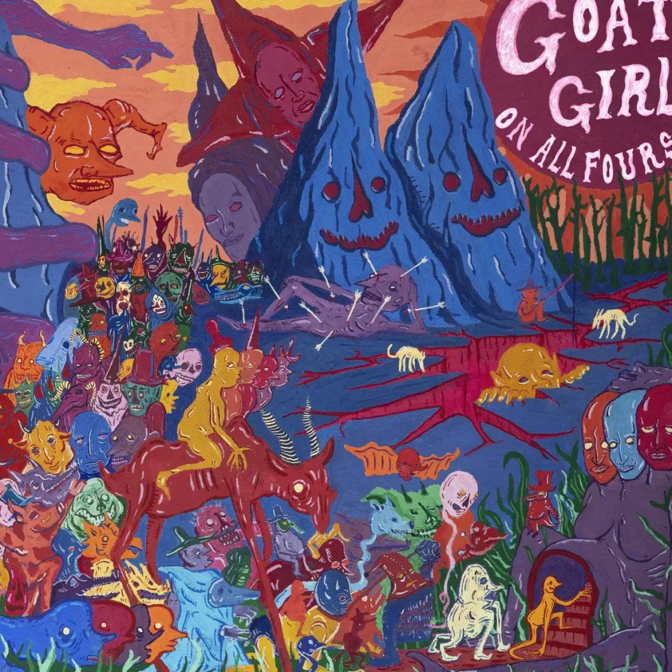 Goat Girl - On All Fours 2xLP Vinyl Record (Transparent Pink Coloured Vinyl)