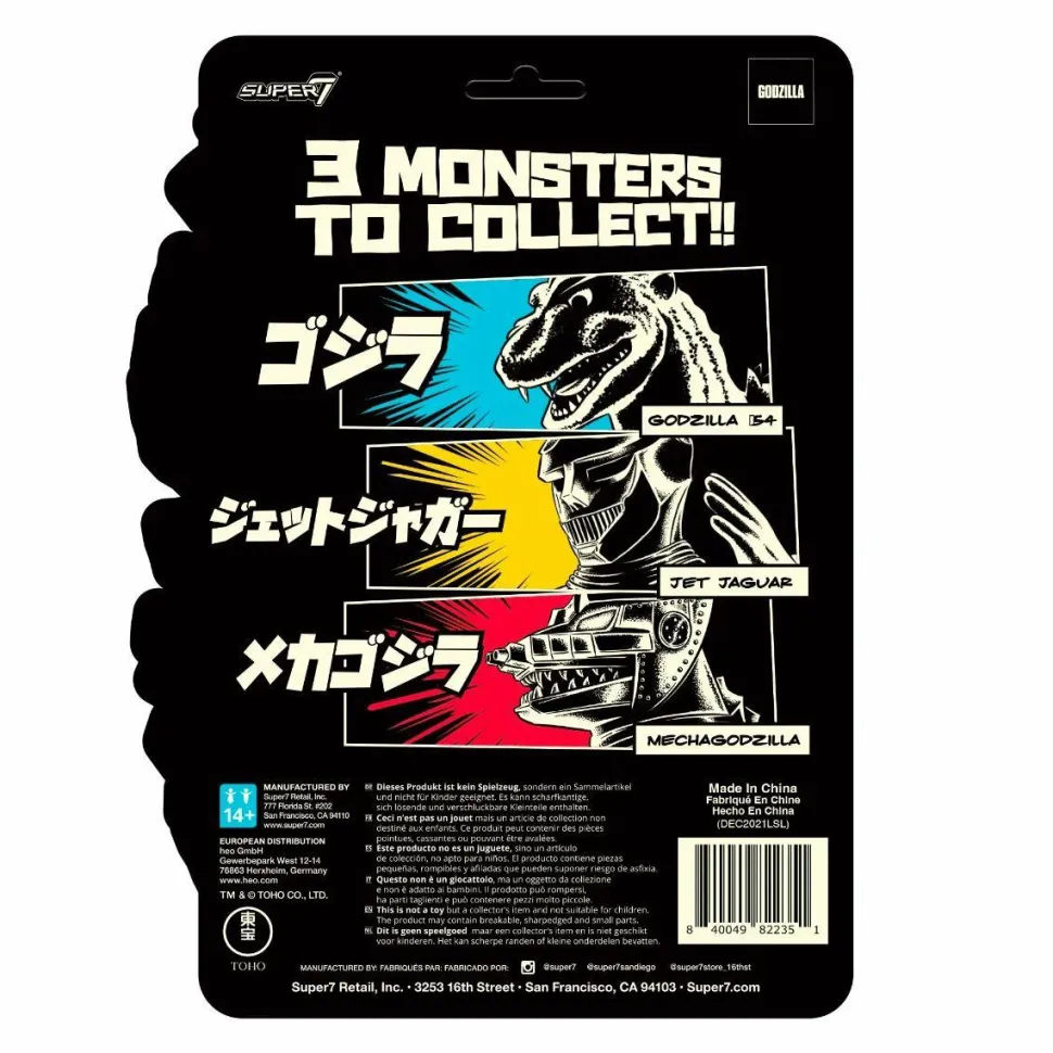 Godzilla - Godzilla, Mechagodzilla & Jet Jaguar Glow in the Dark ReAction 3.75” Action Figure Bundle (2022 SDCC Exclusive) (Set of 3)