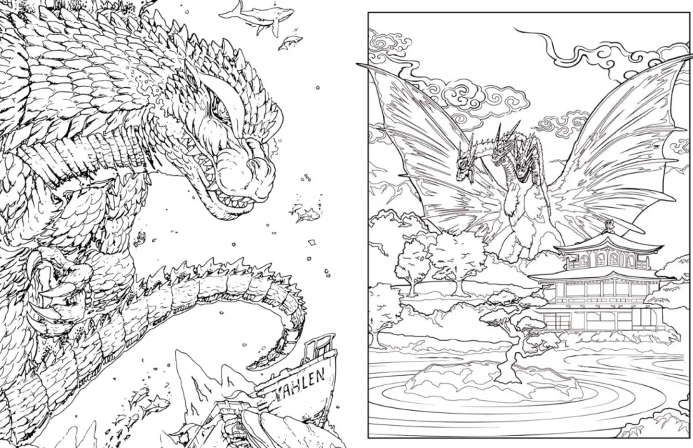 Godzilla - The Official Colouring Book Paperback Book