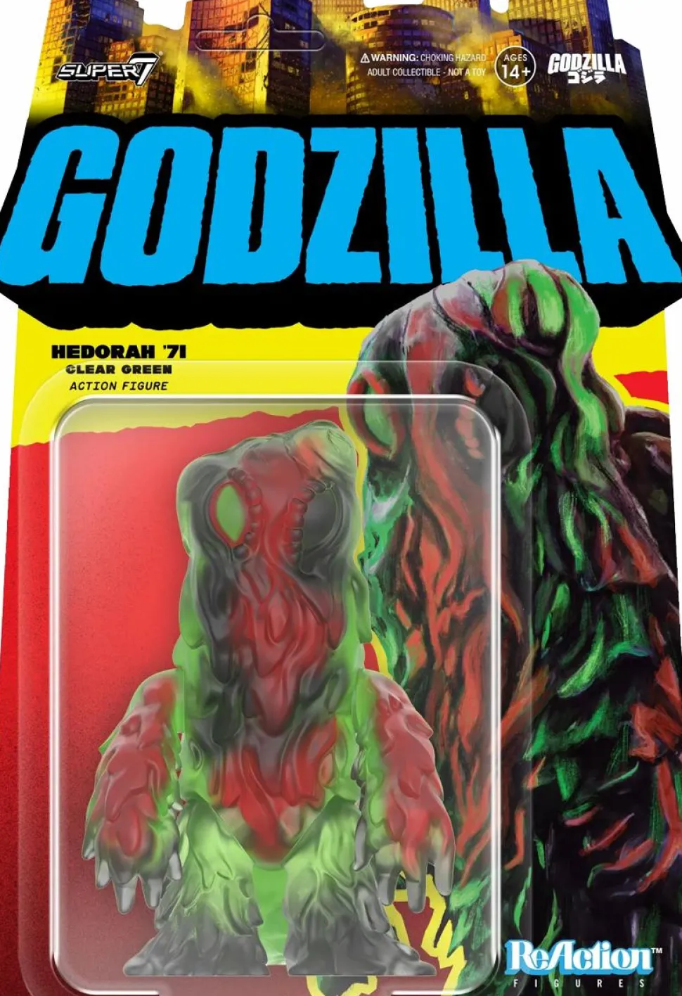 Godzilla vs. Hedorah (1971) - Hedorah (Clear Green) Toho ReAction 3.75" Action Figure