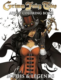 Grimm Fairy Tales - Myths & Legends Adult Colouring Book Paperback