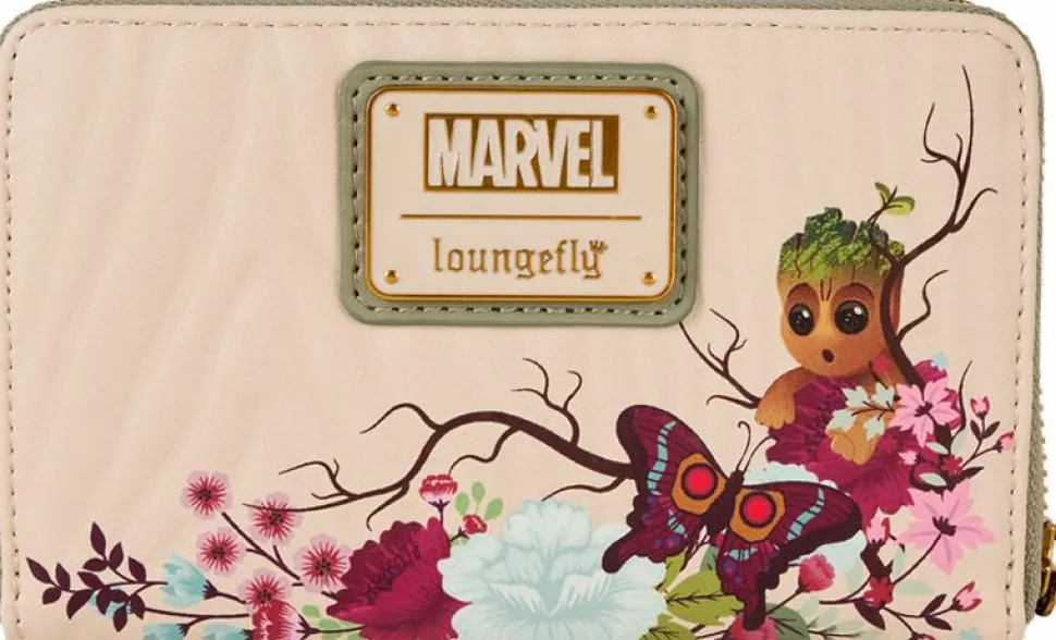 Guardians of the Galaxy - Floral Groot 4" Faux Leather Zip-Around Wallet