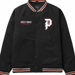 Guns N' Roses - Guns N' Roses x Primitive Cross Black Varsity Jacket