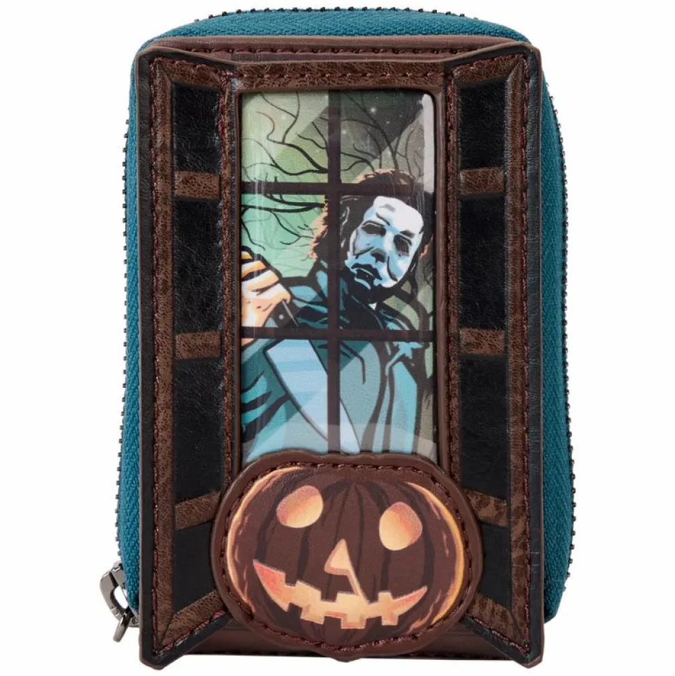 Halloween - Michael Myers Pumpkin Glow in the Dark 4" Faux Leather Accordion Wallet