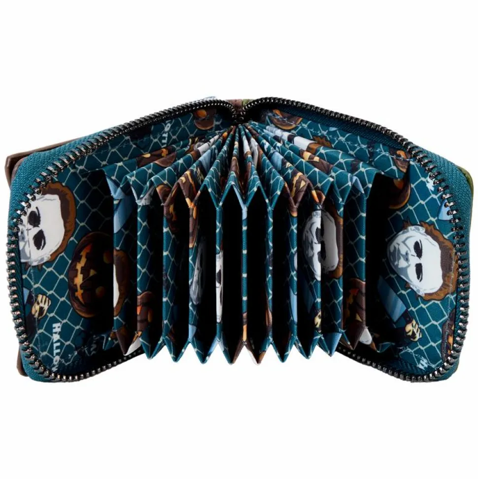 Halloween - Michael Myers Pumpkin Glow in the Dark 4" Faux Leather Accordion Wallet
