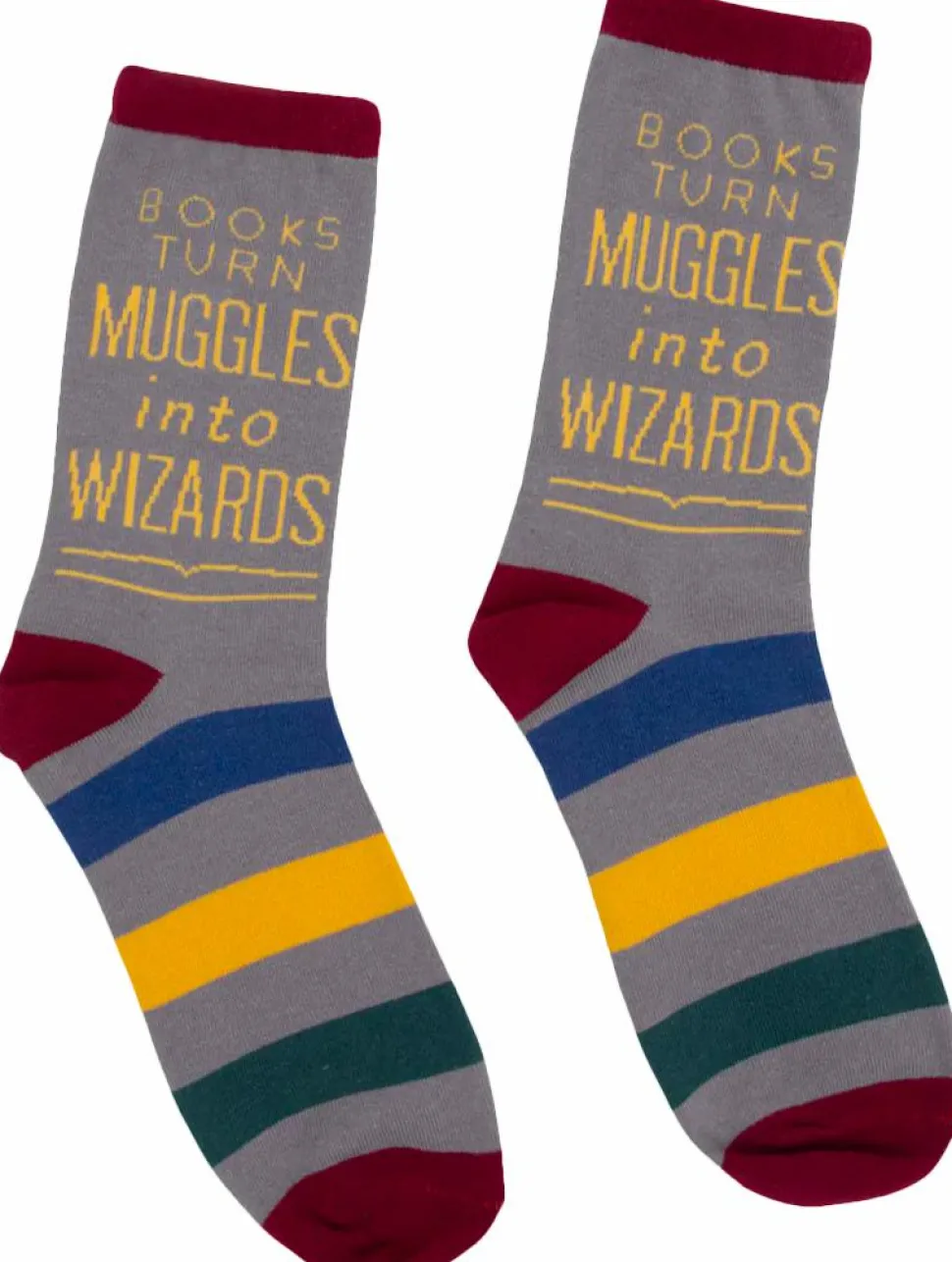 Harry Potter - Books Turn Muggles into Wizards Unisex Socks (Large)