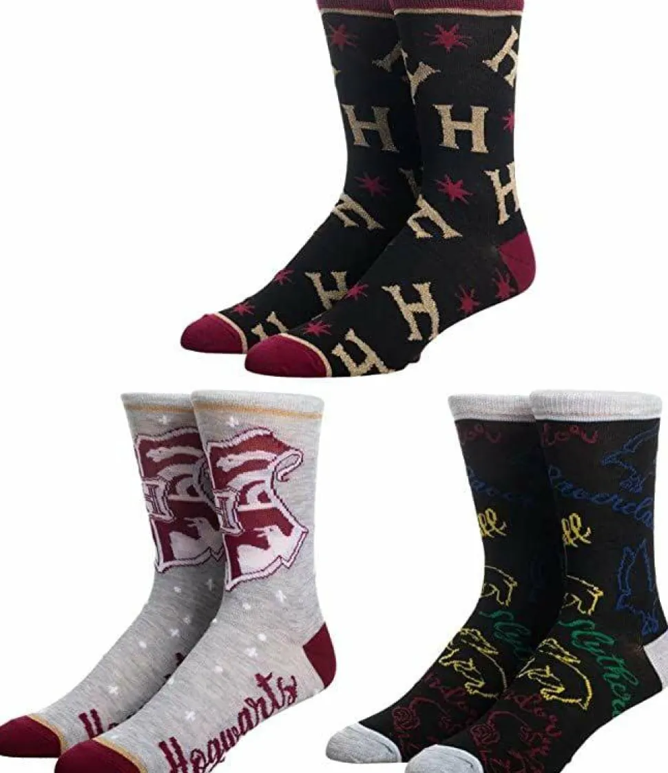Harry Potter - Hogwarts Express Men’s Crew Socks 3-Pack (One Size)