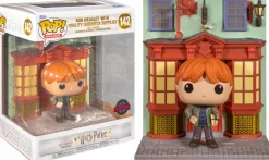 Harry Potter - Ron Weasley with Quality Quidditch Supplies Diagon Alley Diorama Deluxe Pop! Vinyl Figure