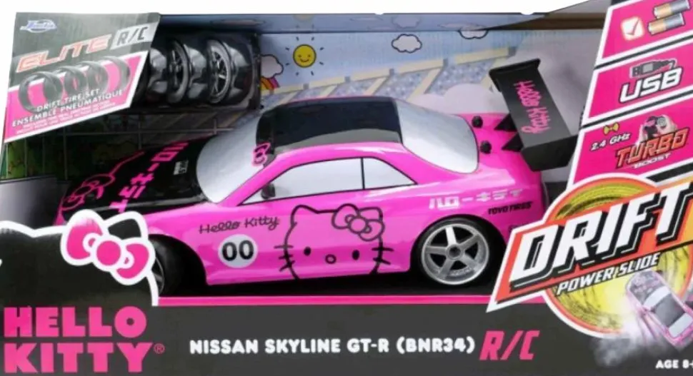 Hello Kitty - Nissan Skyline GT-R (BNR34) Elite 1/10th Scale R/C Remote Control Vehicle Replica
