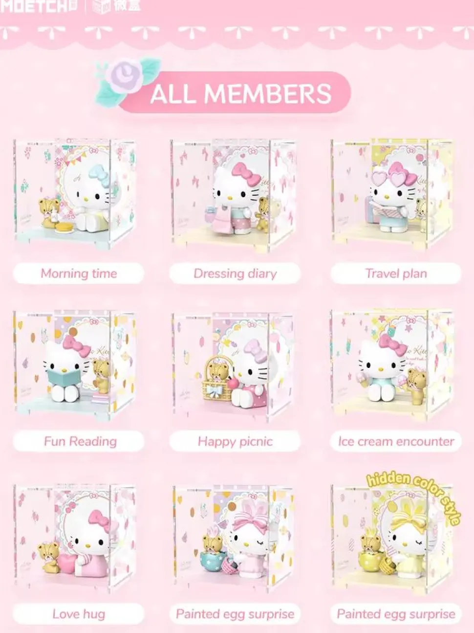 Hello Kitty - Sweetheart Playmate Mini Box Pro Blind Box (Display of 8)