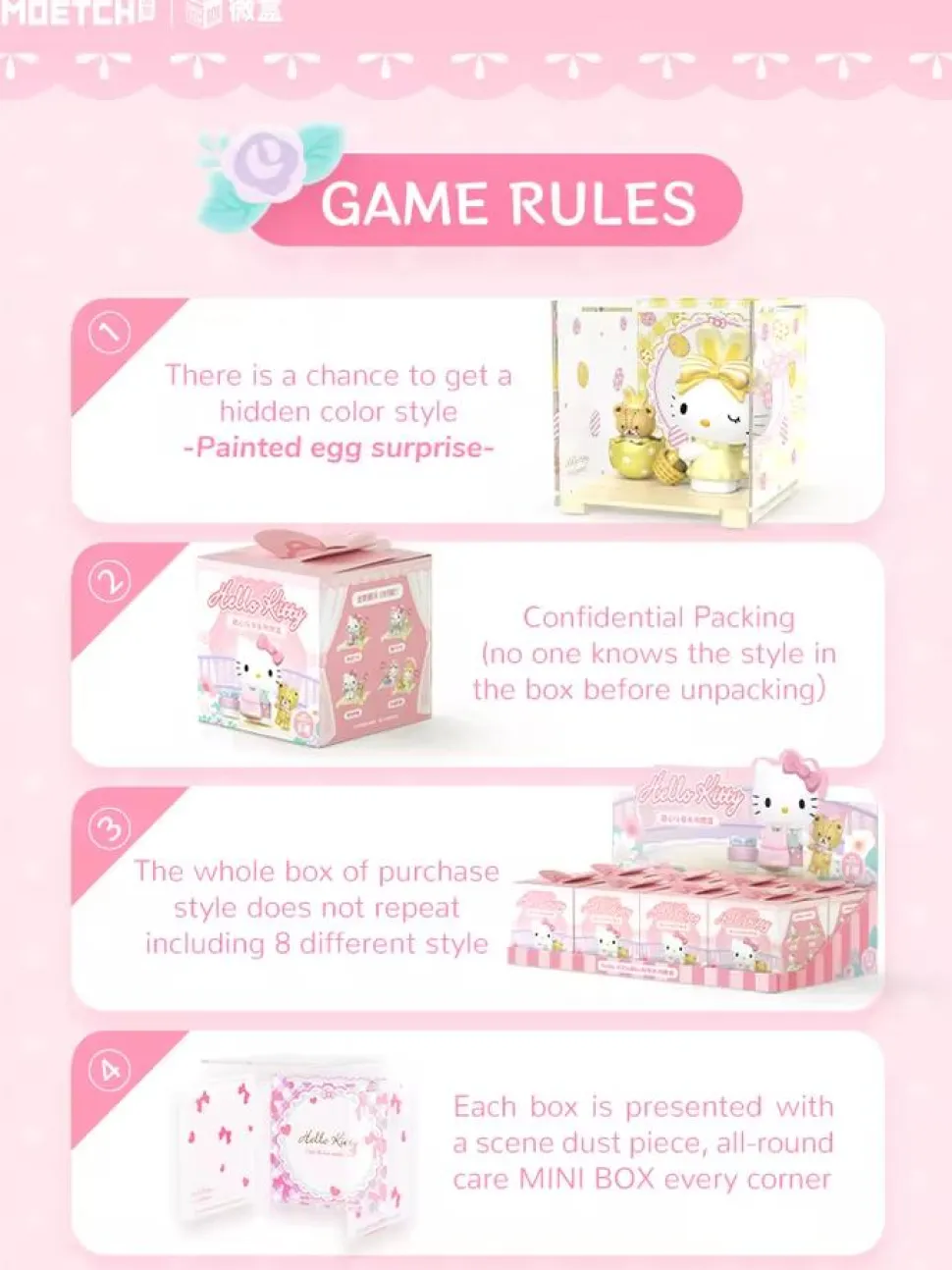 Hello Kitty - Sweetheart Playmate Mini Box Pro Blind Box (Display of 8)