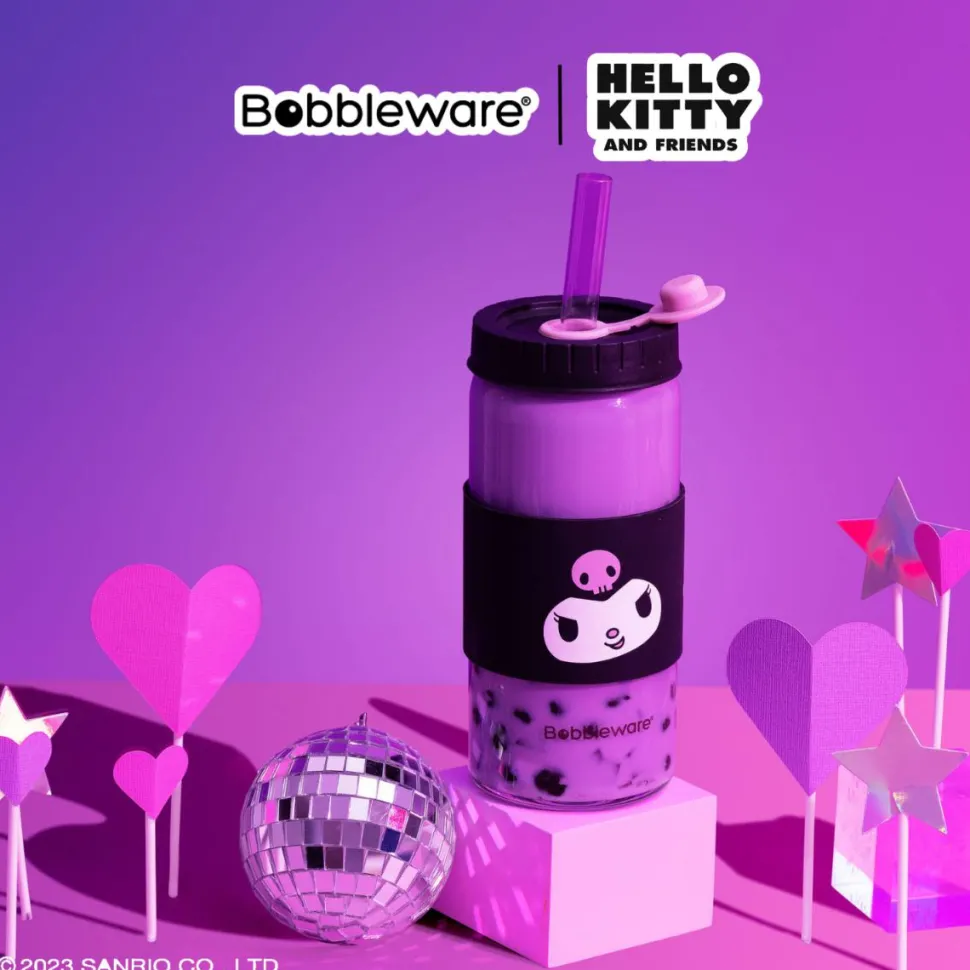 Hello Kitty and Friends - Kuromi Bobbleware 500ml Borosilicate Glass Reusable Tumbler