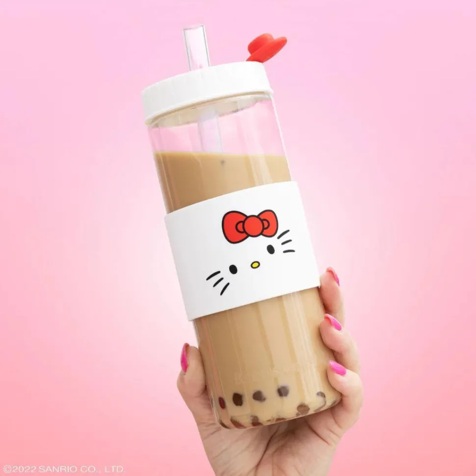 Hello Kitty and Friends - Hello Kitty (Classic White) Bobbleware 700ml Borosilicate Glass Reusable Tumbler