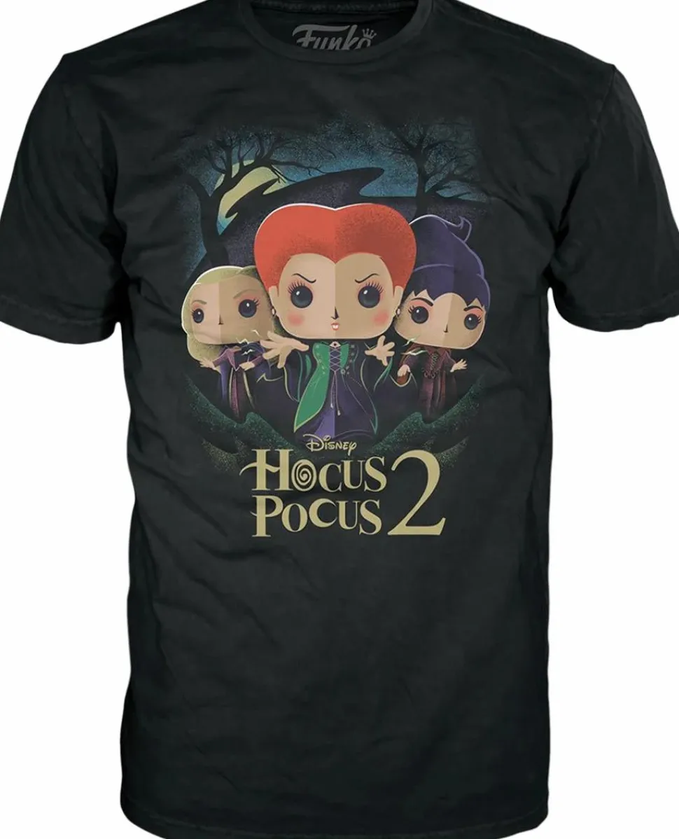Hocus Pocus 2 - Sanderson Sisters Pop! Tees Unisex Black T-Shirt