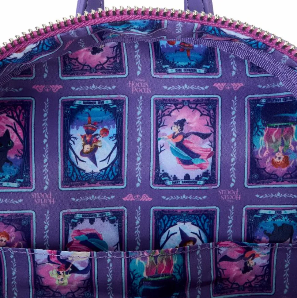 Hocus Pocus - Tarot Card Binx Iridescent Glow in the Dark 10" Faux Leather Mini Backpack