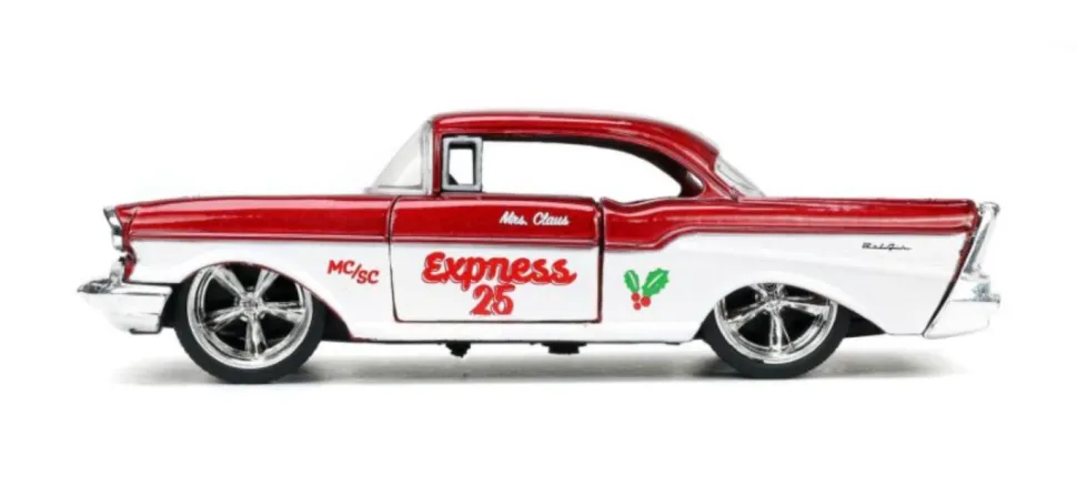 Holiday Rides - Mrs. Santa Claus & 1957 Chevrolet Bel Air 2022 Holiday 1/32 Scale Die-Cast Vehicle Replica