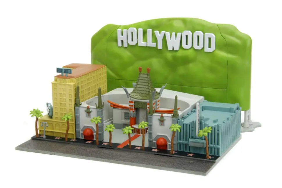 Hollywood 100 - Hollywood Sign 100th Anniversary featuring the Walk of Fame Nano Scene 1.65" Scale Die-Cast Diorama