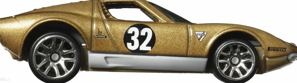 Hot Wheels - 1971 Lamborghini Miura SV Hot Wheels Vintage Racing Club 1/64th Scale Die-Cast Vehicle Replica