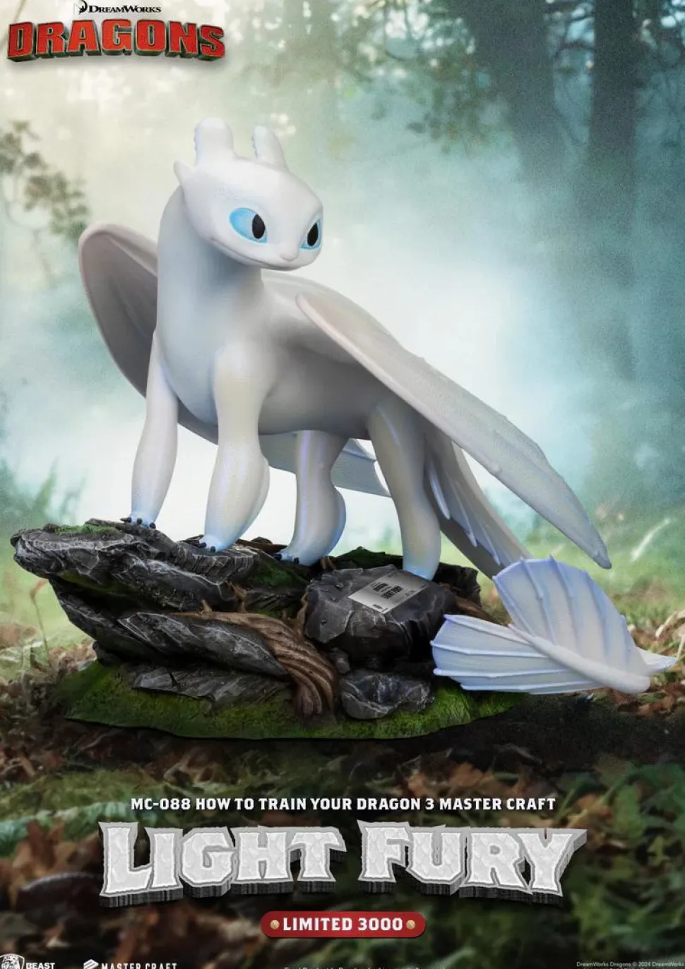 How to Train Your Dragon 3: The Hidden World - Light Fury Master Craft 11" Statue