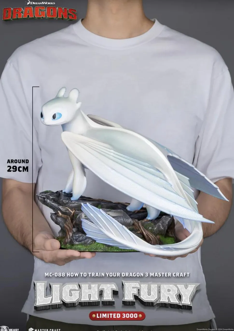 How to Train Your Dragon 3: The Hidden World - Light Fury Master Craft 11" Statue