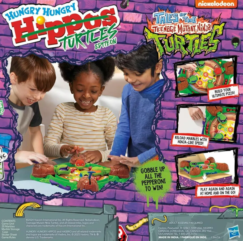 Hungry Hungry Hippos - Tales of the Teenage Mutant Ninja Turtles Edition Board Game