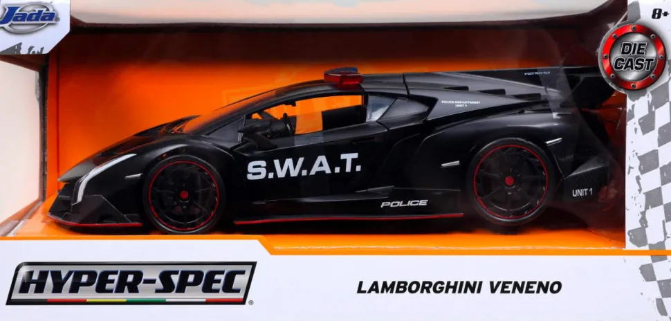 Hyper-Spec - S.W.A.T Lamborghini Veneno 1/24th Scale Die-Cast Vehicle Replica