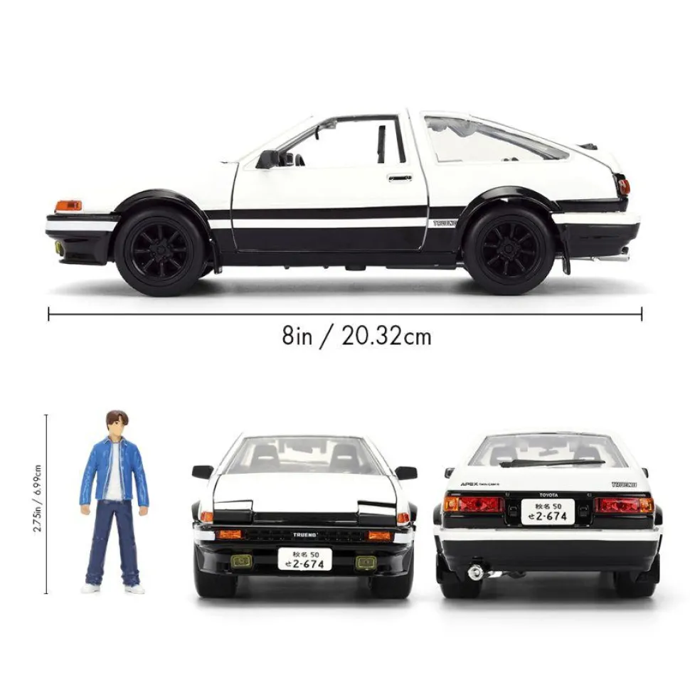 Initial D - 1986 Takumi & Toyota Trueno (AE86) 1/24th Scale Die-Cast Vehicle Replica