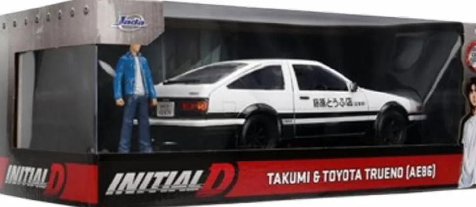 Initial D - 1986 Takumi & Toyota Trueno (AE86) 1/24th Scale Die-Cast Vehicle Replica