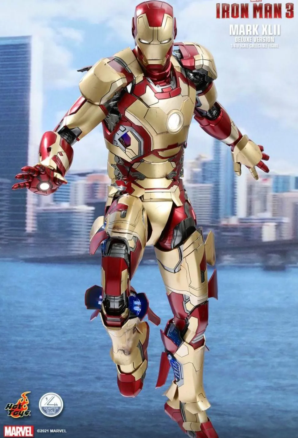 Iron Man 3 - Iron Man Mark XLII (42) Deluxe 1/4 Scale Hot Toys Action Figure