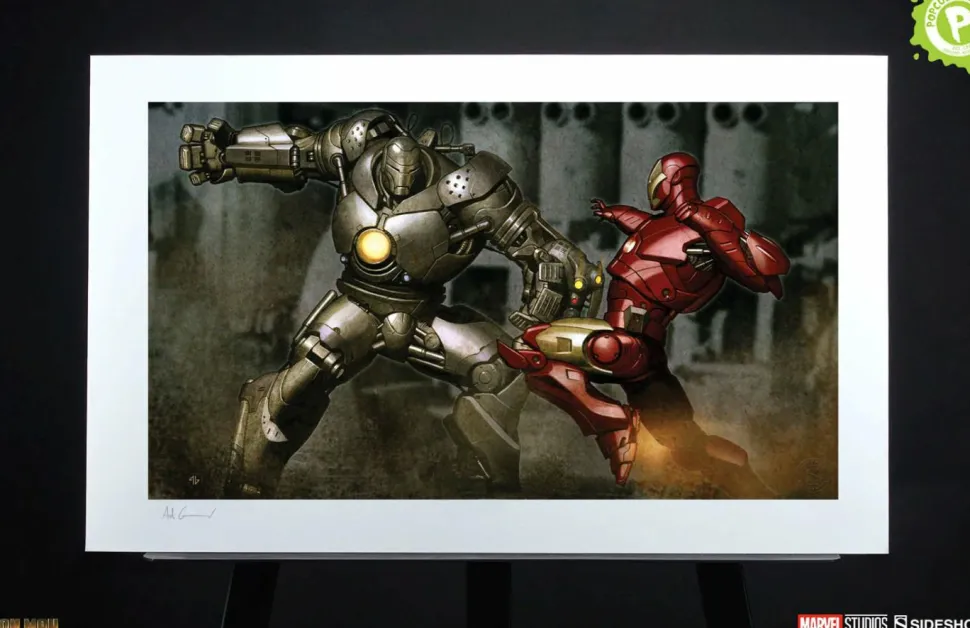 Iron Man (2008) - Iron Man vs Iron Monger Fine Art Print by Adi Granov