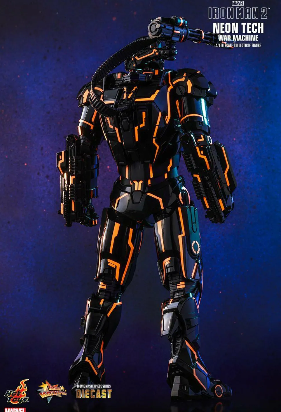 Iron Man 2 - Neon Tech War Machine 1/6th Scale Die-Cast Hot Toys Action Figure (Int Sales Only)