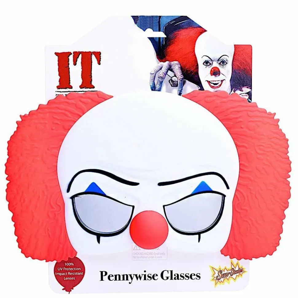 It (1990) - Classic Pennywise Sun-Staches Sunglasses (One Size)
