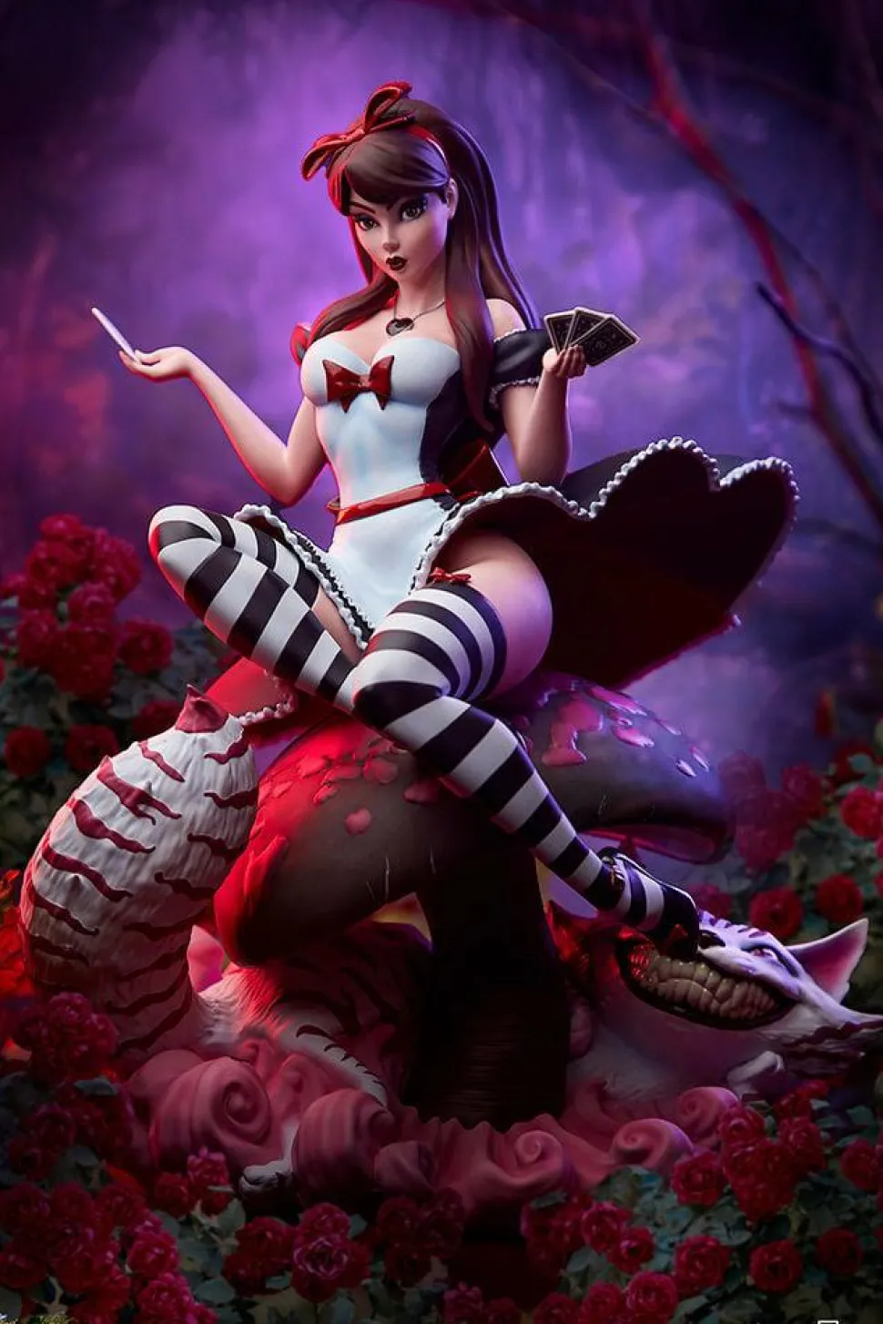 J. Scott Campbell’s Fairytale Fantasies - Alice in Wonderland Game of Hearts Edition 13” Statue
