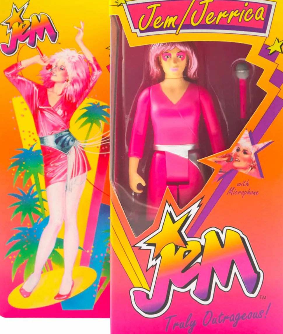 Jem and The Holograms - Jem & Pizzaz ReAction 3.75” Action Figure Bundle (2022 SDCC Exclusive) (Set of 2)