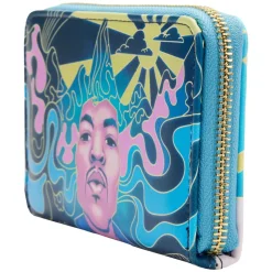 Jimi Hendrix - Psychedelic Landscape Glow in the Dark 4” Faux Leather Zip-Around Wallet
