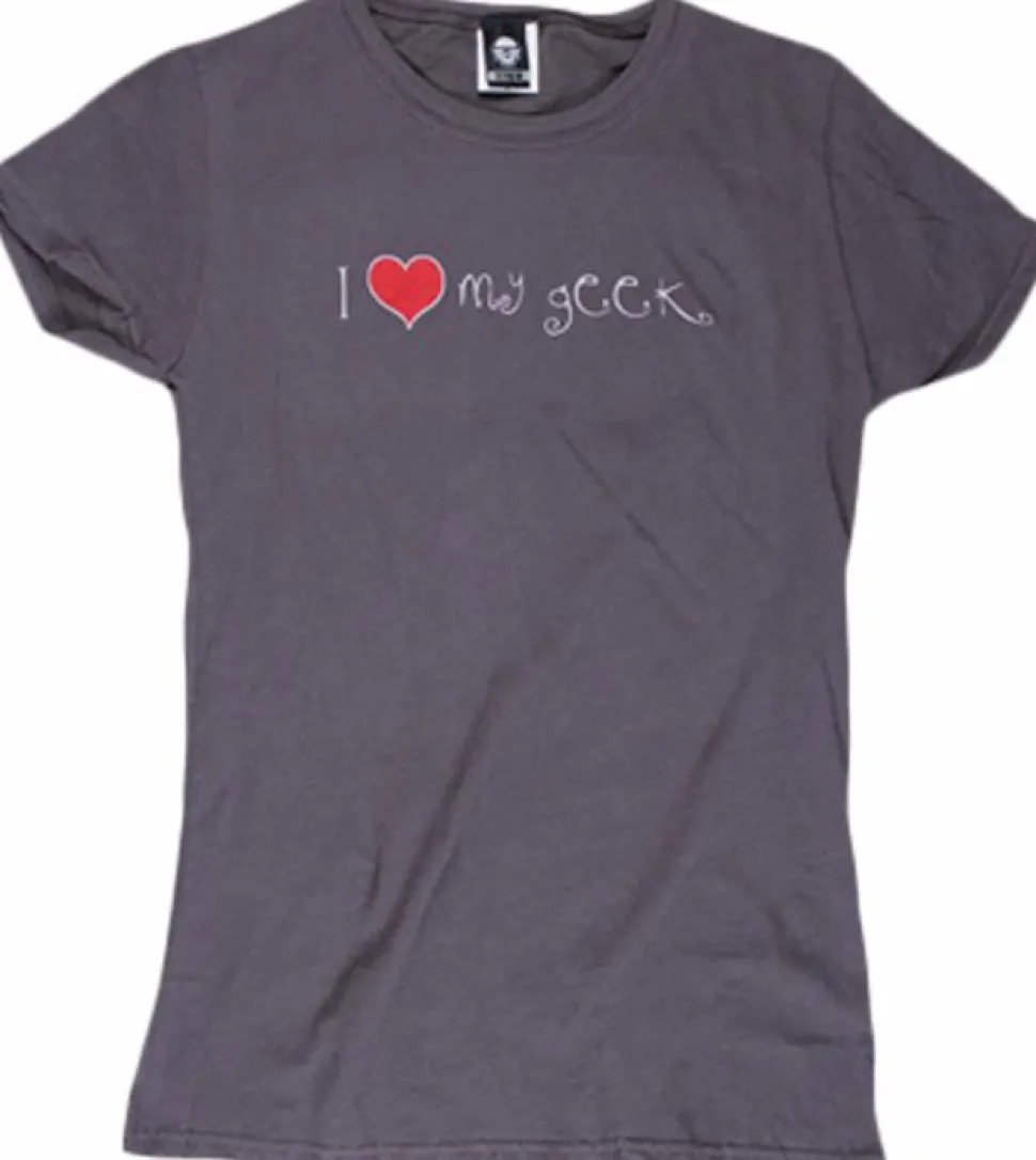 J!nx - I Love My Geek Smoke Grey Female T-Shirt