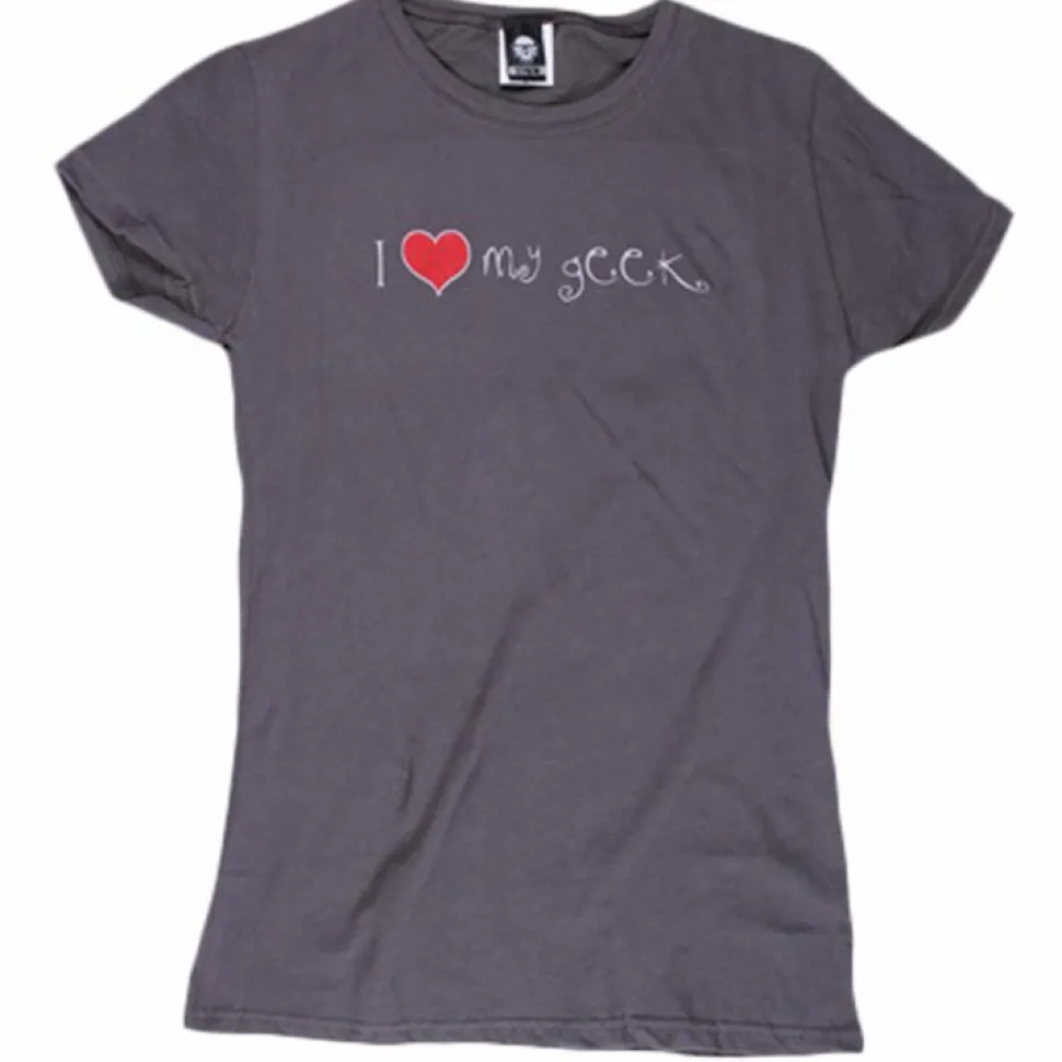 J!nx - I Love My Geek Smoke Grey Female T-Shirt