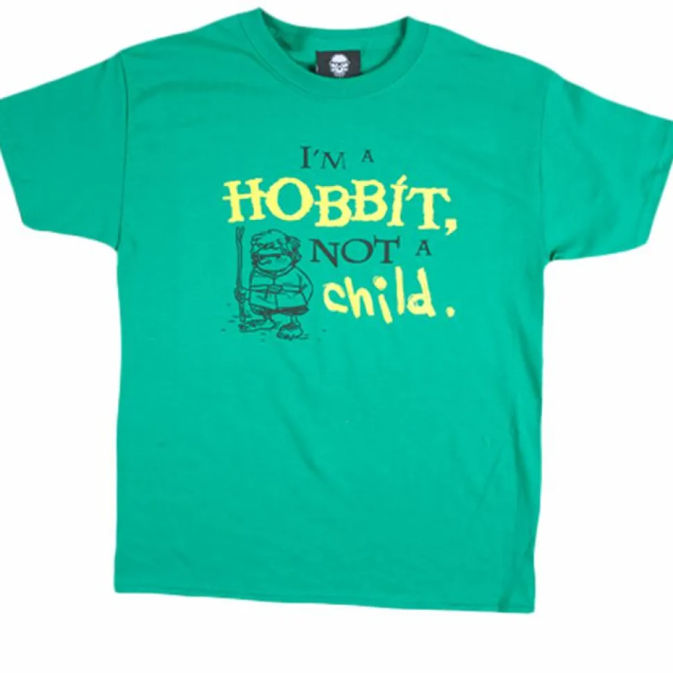 J!nx - I'm A Hobbit Not A Child Kelly Green Kids T-Shirt