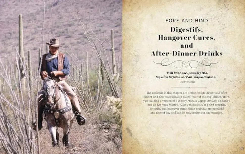 John Wayne - The Official Cocktail Book Hardcover Book