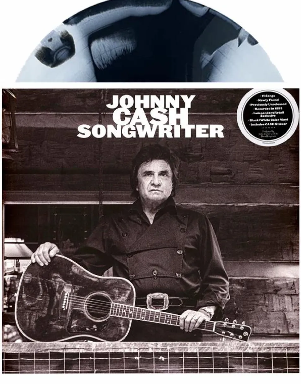 Johnny Cash - Songwriter LP Vinyl Record (Indie Exclusive Black/White Vinyl)