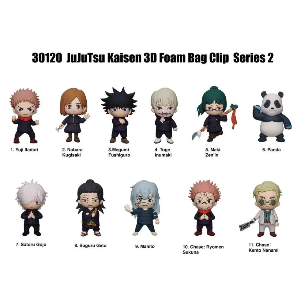Jujutsu Kaisen - Series 02 3D Figural Foam Bag Clip Blind Bag (Single Unit)