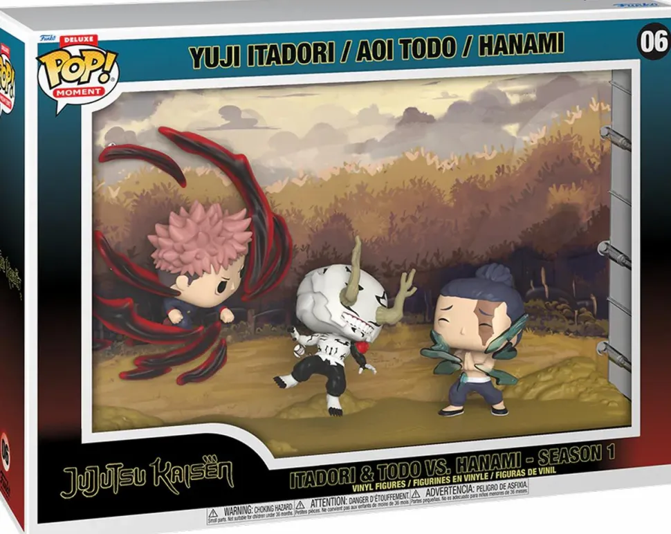 Jujutsu Kaisen - Yuji Itadori, Aoi Todo & Hanami Deluxe Pop! Moment Vinyl Figure