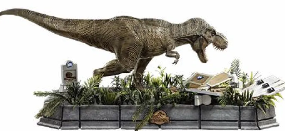 Jurassic Park - T-Rex & Donald Gennaro 1/20th Scale Diorama Statue