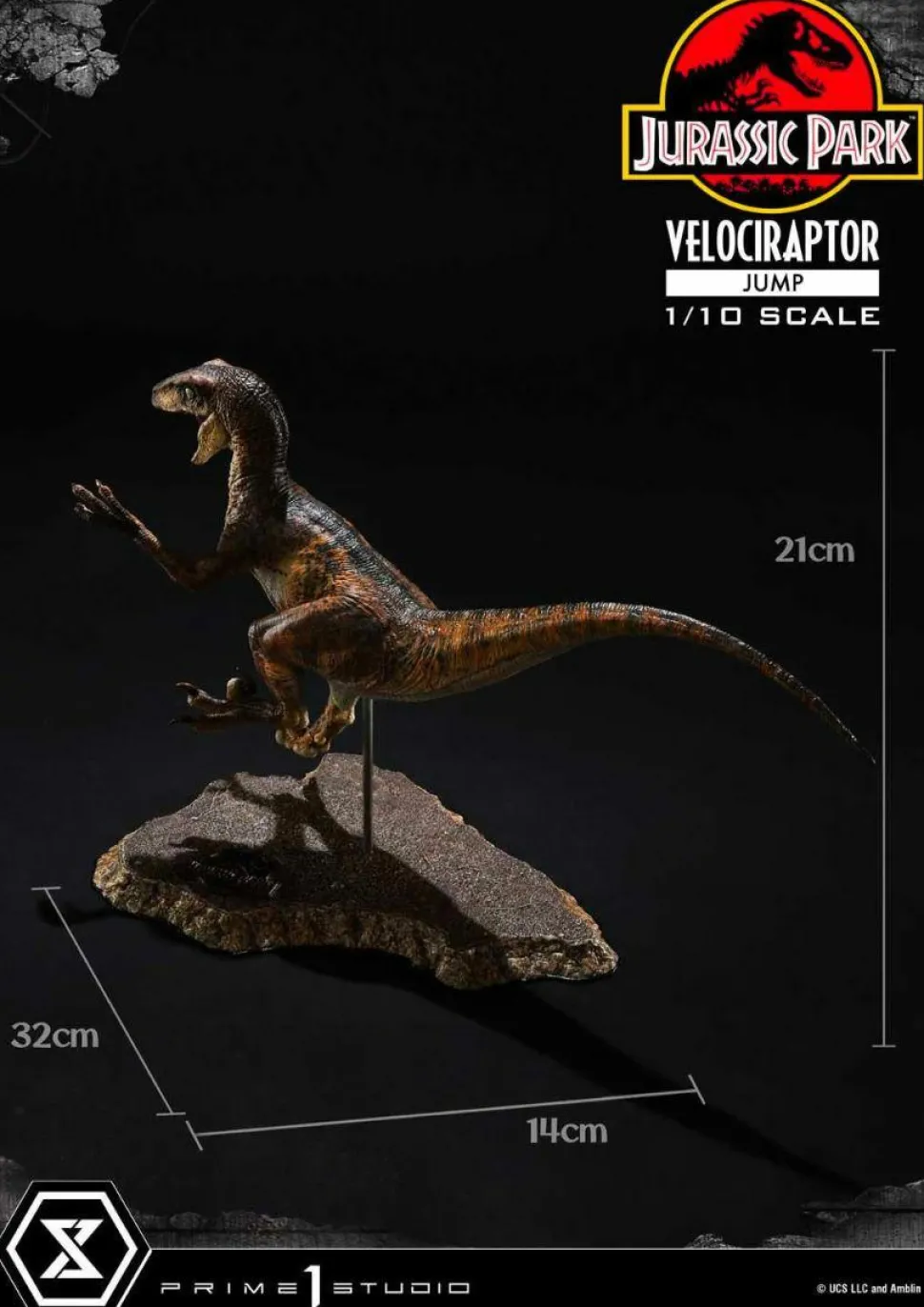 Jurassic Park - Velociraptor Jump 1/10th Scale Statue