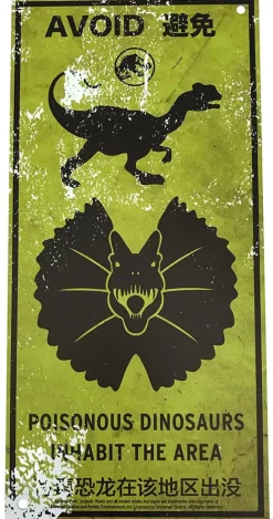 Jurassic World - Metal Warning Signs Scaled Replica Box Set