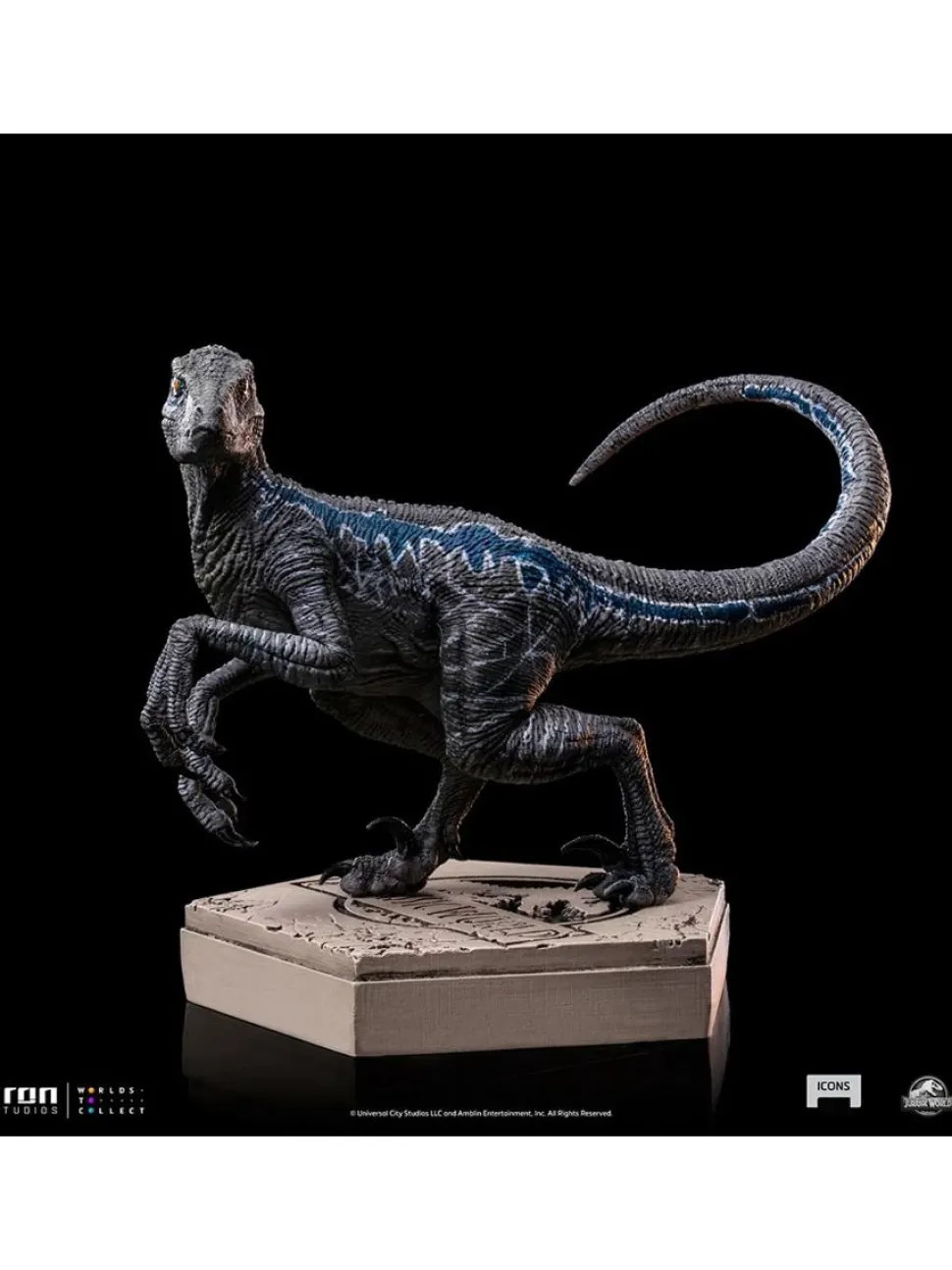 Jurassic World - Velociraptor B Blue Icons 3.5” Statue