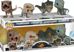Jurassic World: Dominion - Tyrannosaurus, Atrociraptor, Giganotosaurus & Velociraptor Pop! Vinyl Figure 4-Pack