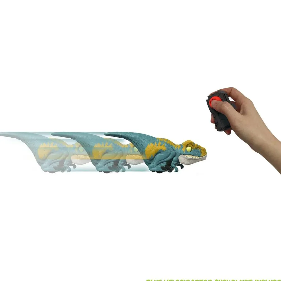 Jurassic World Dominion - Green Velociraptor Uncaged Click Tracker 6” Electronic Toy