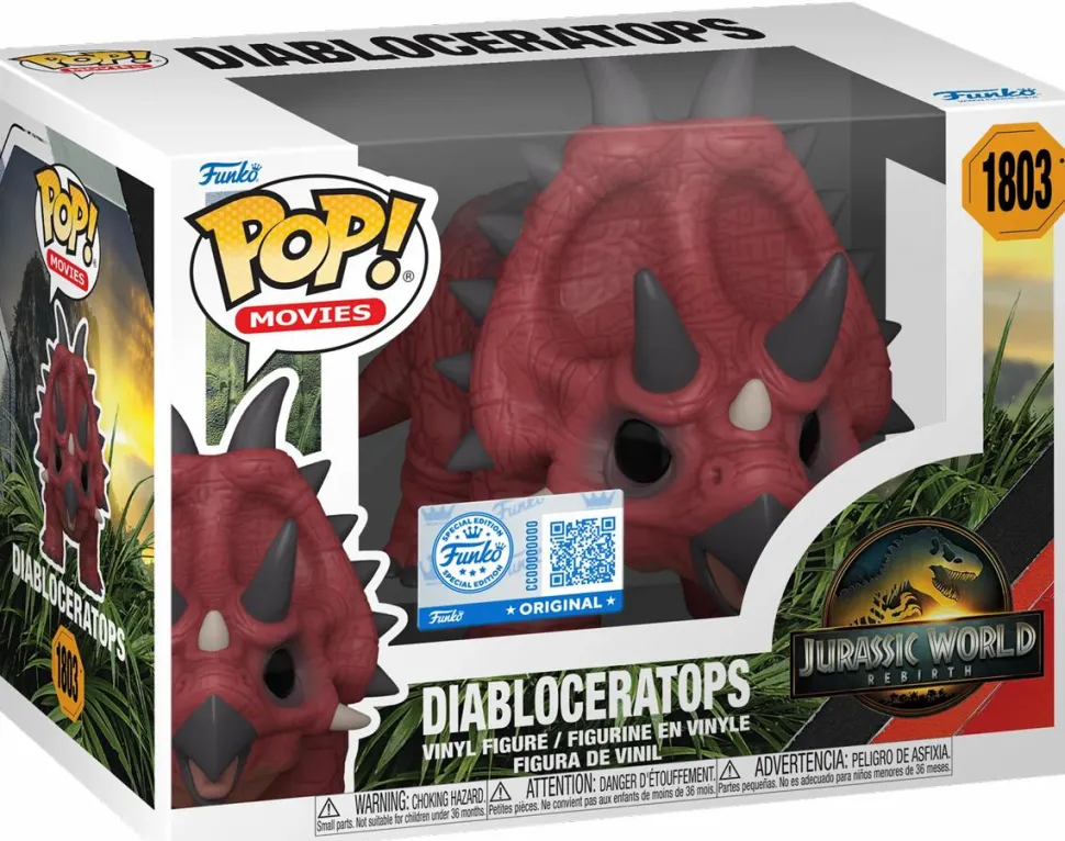 Jurassic World: Rebirth (2025) - Diabloceratops Mystery Box (Includes Diabloceratops & 3 Exclusive Pop! Vinyl Figures)